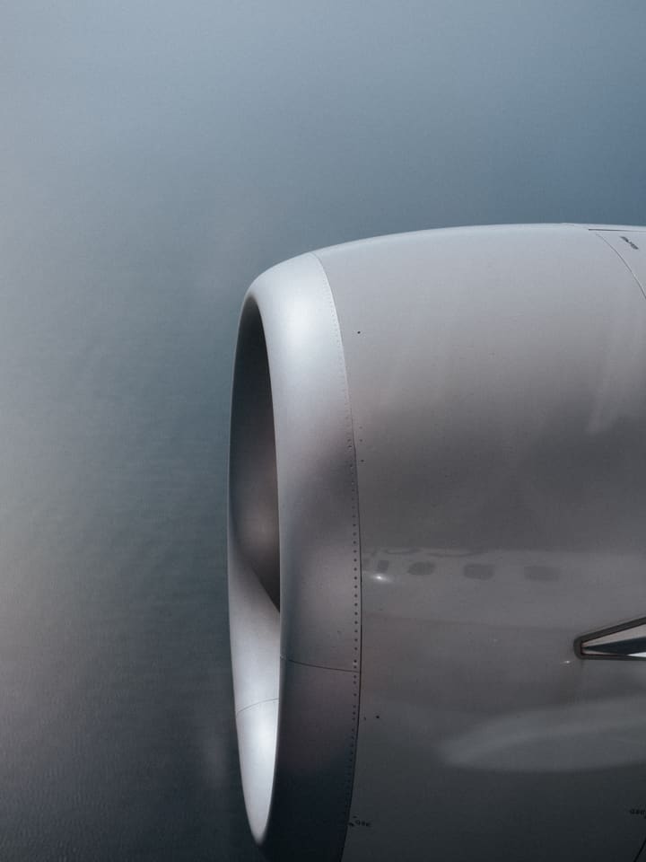 airplane engine close-up